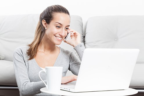 Woman on Computer