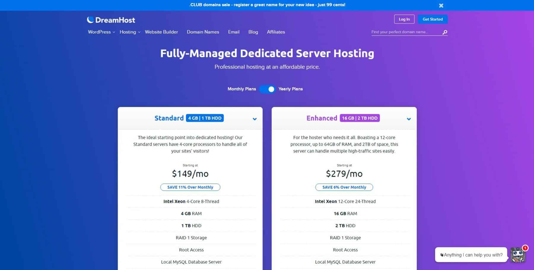 dreamhost dedicated