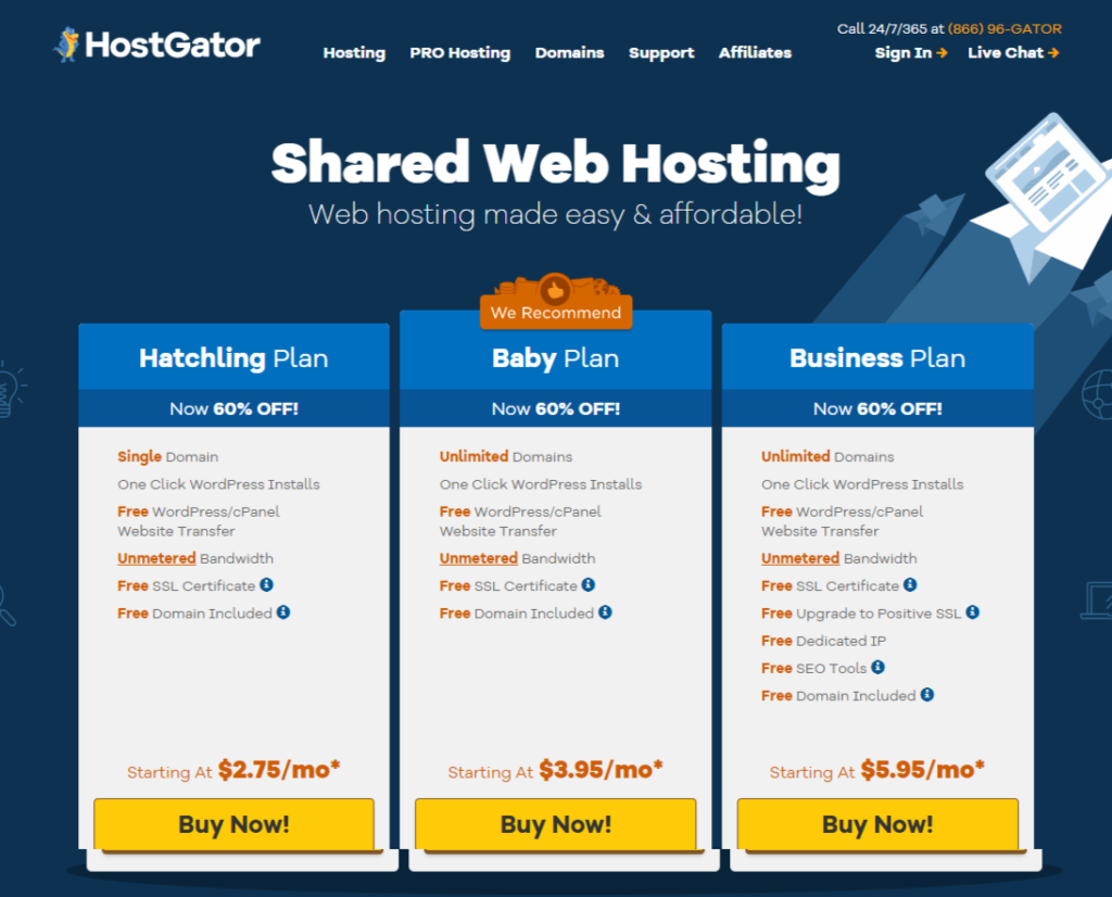 hostgator web hosting